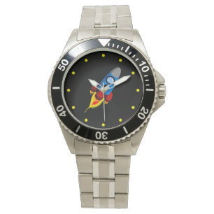 Retro Rocket Horloge