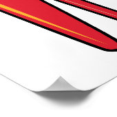 Retro Rocket - Kleur Poster (Hoek)