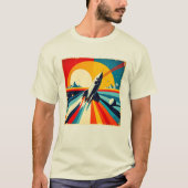 Retro Rocket Launch T-shirt (Voorkant)