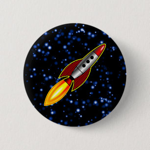 Retro Rocket Ronde Button 5,7 Cm