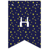 Retro Rocket Ship and Stars Happy Birthday Vlaggetjes (Tweede vlag)