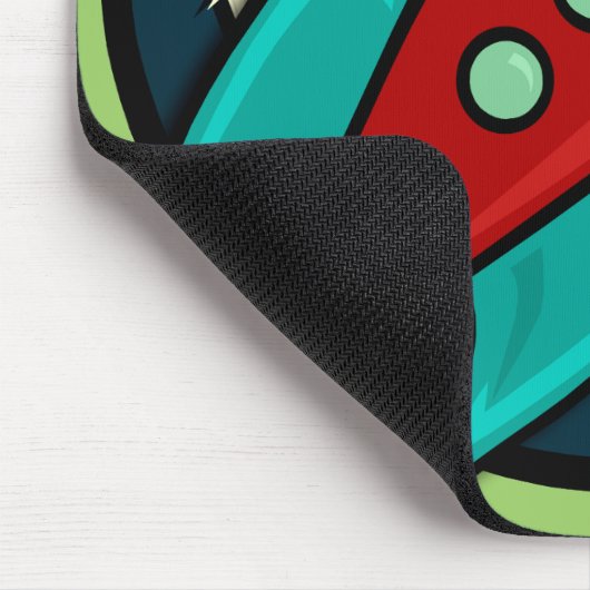 RETRO ROCKET SHIP GRAPHIC VERTICAL MUISMAT (Hoek)