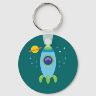 Retro Rocket Sleutelhanger