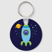 Retro Rocket Sleutelhanger (Voorkant)