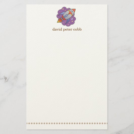 Retro Rocket - Speciaal Kinder papier (Voorkant)