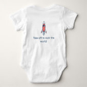 Retro Rocket wit Romper (Achterkant)