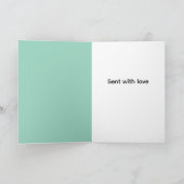 Retro rockin rabbit greeting kaart (Binnen)