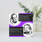 Retro Roddel Koppel Save the Date Kaarten (Staand voorkant)