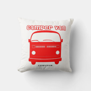Retro Rode Camper Van Custom Pillow Kussen