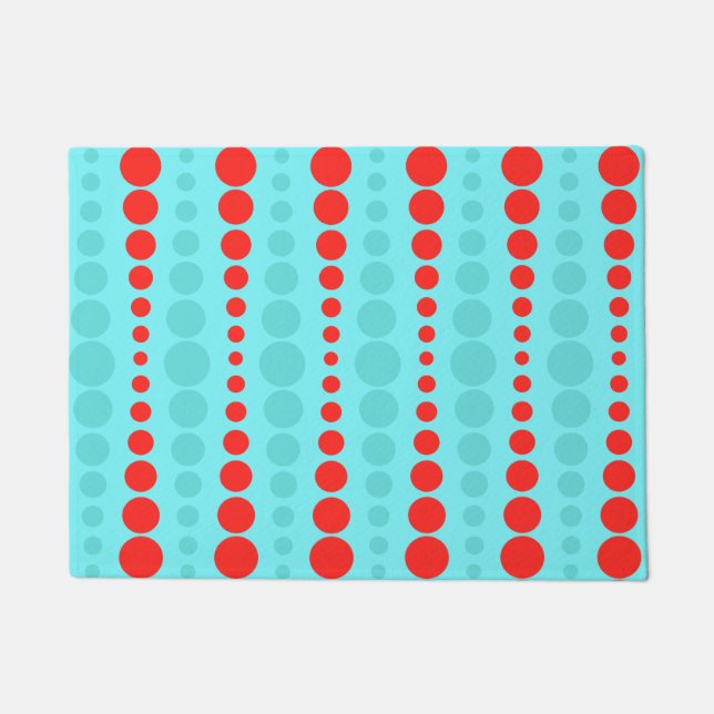 Retro Rode en Turkooise Mat van de Deur van het (Voorkant)