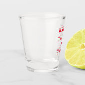 Retro Rode Hart Persoonlijke Bruidsdouche  Shot Glas (Links)