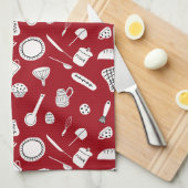 Retro Rode Keuken Theedoek (Quarter Fold)
