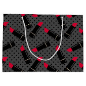 Retro, rode lippenstift large cadeauzakje (Achterkant)