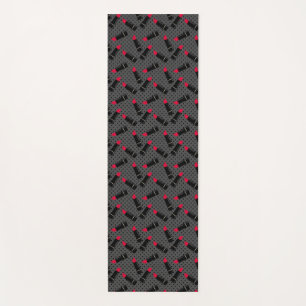 Retro, rode lippenstift yogamat