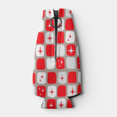 Retro Rode Starbursts Bottelaar Koeler (Achterkant)