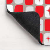 Retro Rode Starbursts Mousepad Muismat (Hoek)