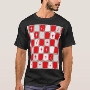 Retro Rode T-shirt Starbursts
