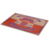 Retro  Rode Vrachtwagen Matchbox glas Snijplank (Hoek)