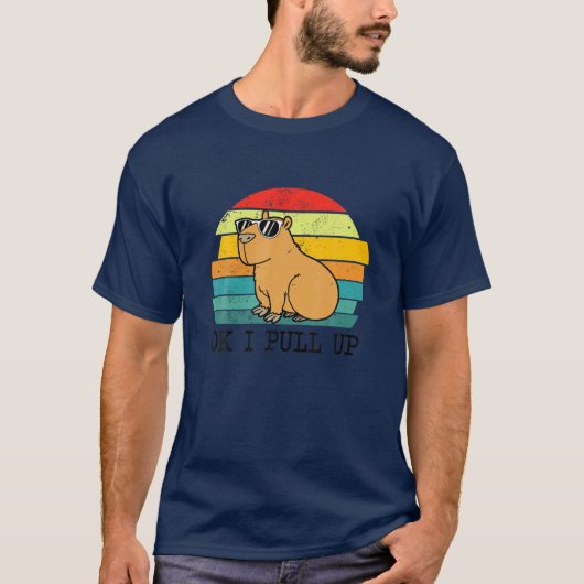 Retro Rodent Funny Capybara Dont Be Worry Be Capy T-shirt (Voorkant)
