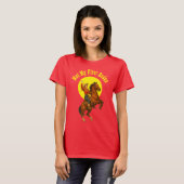 Retro Rodeo Meisje op Paard T-shirt (Voorkant volledig)