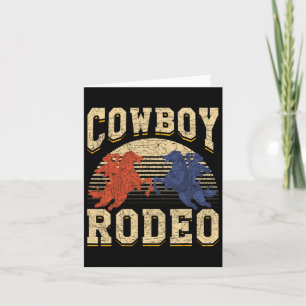 Retro Rodeo Texas Westerne Paardensport Rid Kaart
