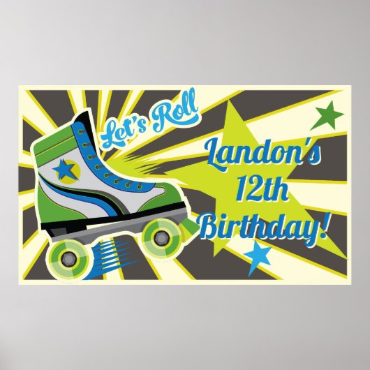 Retro Roller Derby Feest Poster (Voorkant)