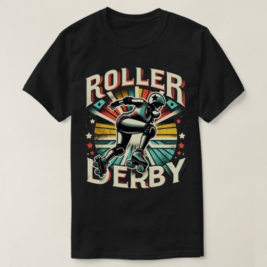 Retro Roller Derby T-shirt (Design voorkant)