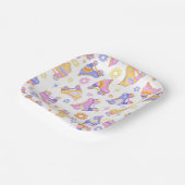 Retro Roller Rink Verjaardagsfeest Papieren Bordje (Gebogen)