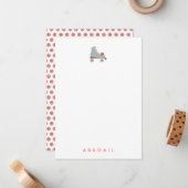 Retro Roller Schaats Gepersonaliseerd Geschenk Aan Notitiekaartje (Voorkant / Achterkant in situ)