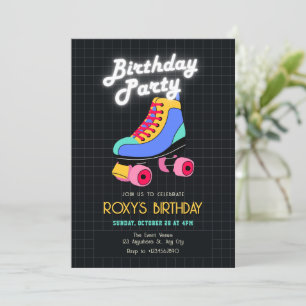 Retro roller schaats kaart