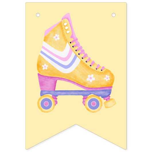 Retro Roller-Schaats Vlaggetjes (Eerste vlag)