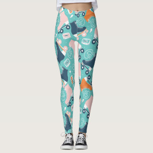 Retro Roller Schaatsen: Cassette Leggings