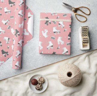 Retro Roller Schaatsen en Cassettebandjes Cadeaupapier