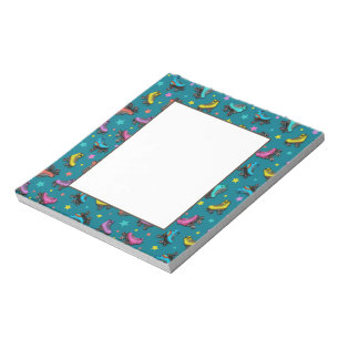 Retro Roller-Schaatsen en -sterren Notitieblok