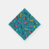 Retro Roller-Schaatsen en -sterren Servet (Hoek)