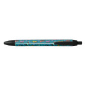 Retro Roller-Schaatsen en -sterren Zwarte Inkt Pen (Achterkant)