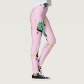 Retro roller schaatsen: roze. leggings (Rechts)