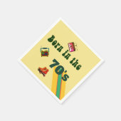 Retro Roller Schaatsen Tapes 50th Birthday 70s Servet (Hoek)