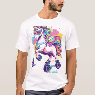 Retro Roller Skate Eenhoorn (1) T-shirt