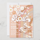 Retro Roller Skating Birthday Invitation (Devant)