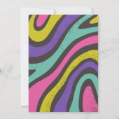 Retro Roller Skating Birthday Party Invitation Kaart (Achterkant)