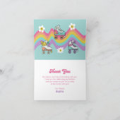 Retro Roller Ski arc-en-ciel Anniversaire Merci (Intérieur)