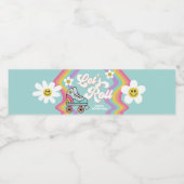 Retro Roller Ski Arc-en-ciel Étiquettes d'eau d'an (Étiquettes simples)