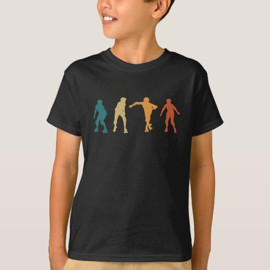 Retro Rollerblading Inline Skater Rollerblader T-shirt (Voorkant)