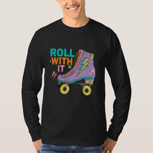 Retro Rollerskates 80's Derby Roller Skating for T T-shirt (Voorkant)