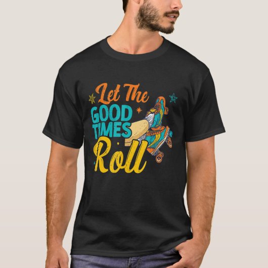 Retro Rollerskates 80's Derby Roller Skating for T T-shirt (Voorkant)