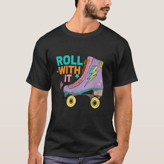 Retro Rollerskates 80's Derby Roller Skating for T T-shirt (Voorkant)
