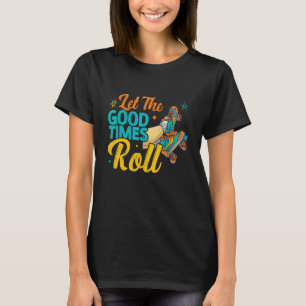 Retro Rollerskates 80's Derby Roller Skating voor T-shirt