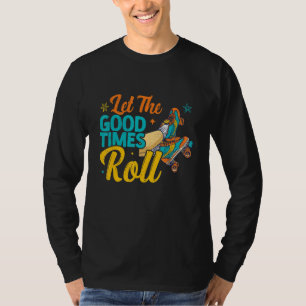 Retro Rollerskates 80's Derby Roller Skating voor T-shirt