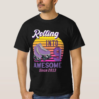retro Rolling in 9 sinds 2013 Roller Schaats 5th T-shirt